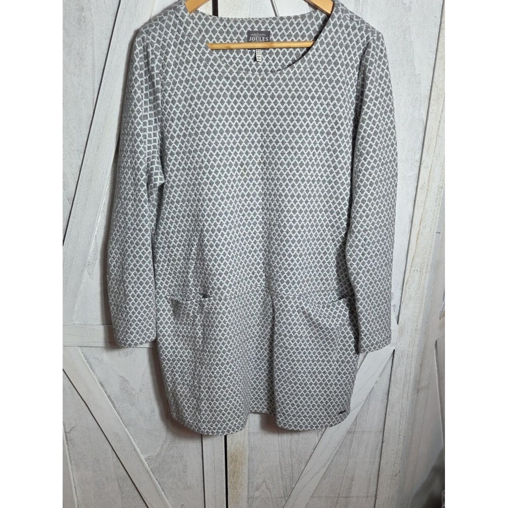 Joules Gray And White Dress Size 12